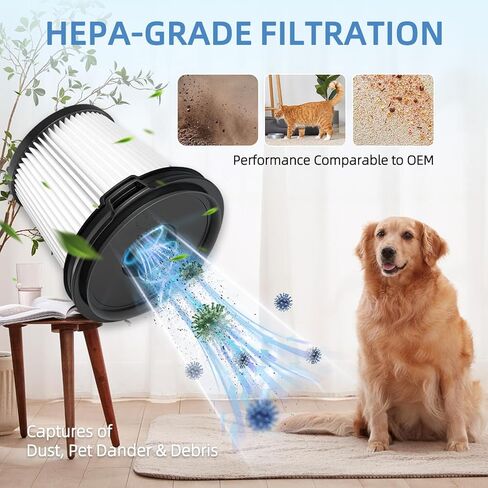 استبدال فلتر HEPA IW3511: لـ Shark IW1111، IW1111C، IW1120، IW1120C، IW3120، IW3120C، IW1000 Detect Pro مكنسة كهربائية لاسلكية خفيفة الوزن، نظام التفريغ التلقائي محمول باليد 2 في 1 in Kuwait