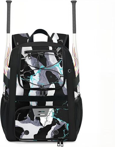 حقيبة بيسبول للشباب - حقيبة البيسبول للفتيات والأولاد مع حجرة للأحذية، وحقيبة ظهر للبيسبول، وكرة تي-بول، ومعدات الكرة اللينة in Kuwait