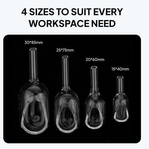 4 Pcs Glass Weighing Boat & Funnel Set, XS/S/M/L Sizes, Borosilicate Glass Lab Funnels for Powder & Liquid Transfer in Saudi Arabia