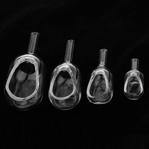 4 Pcs Glass Weighing Boat & Funnel Set, XS/S/M/L Sizes, Borosilicate Glass Lab Funnels for Powder & Liquid Transfer in Saudi Arabia