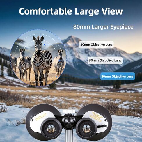 30-260X80 Binoculars for Adults High Powered,Zoom Binoculars with Tripod and Straps for Stargazing,Bird Watching,Travel(Black Silver in Kuwait