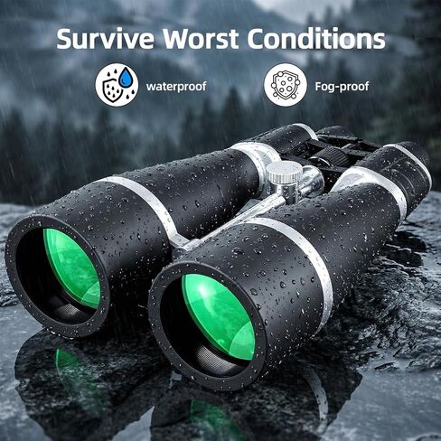 30-260X80 Binoculars for Adults High Powered,Zoom Binoculars with Tripod and Straps for Stargazing,Bird Watching,Travel(Black Silver in Kuwait