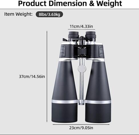 30-260X80 Binoculars for Adults High Powered,Zoom Binoculars with Tripod and Straps for Stargazing,Bird Watching,Travel(Black Silver in Kuwait