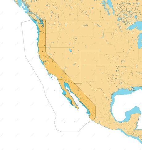 C-MAP Reveal Coastal - US West Coast and Baja California, Map Card for Marine GPS Navigation in Kuwait