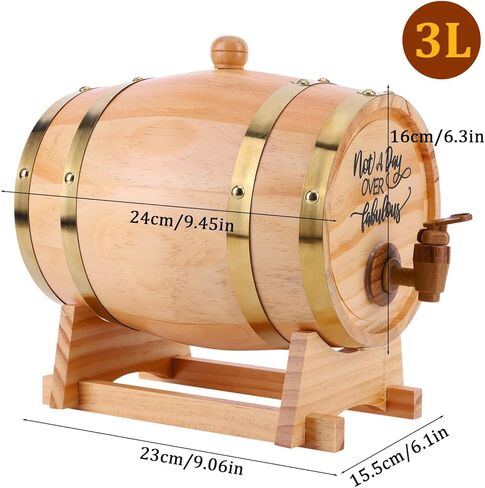 3L Engraved Barrel with Stand and Spigot Barrel Dispenser Bourbon Barrel for Cocktails Bourbon Rum Tequila Beer in Saudi Arabia