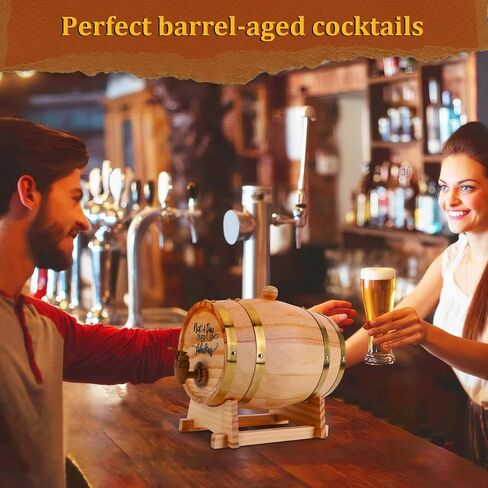 3L Engraved Barrel with Stand and Spigot Barrel Dispenser Bourbon Barrel for Cocktails Bourbon Rum Tequila Beer in Saudi Arabia