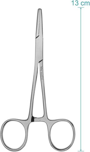 May - Set of 2 clamps with straight end - length: 13 cm - stainless steel in Kuwait