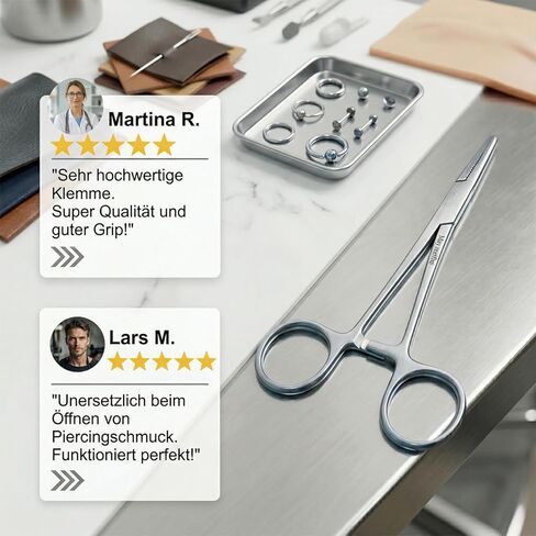 May - Set of 2 clamps with straight end - length: 13 cm - stainless steel in Kuwait