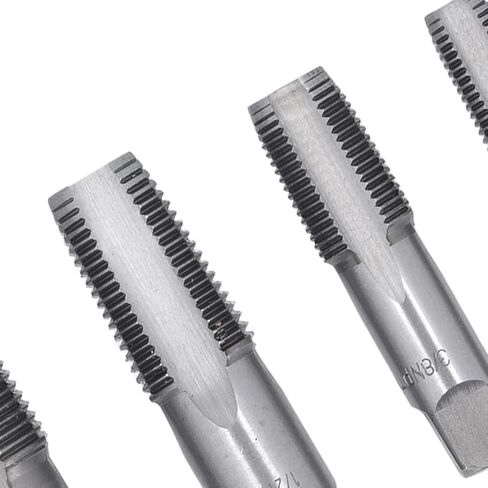 6 Piece NPT Pipe Tap Set, Carbon Steel Thread Forming Taps for Accurate Threads, with Plastic Storage, for Plumbers Mechanics DIYers in Saudi Arabia
