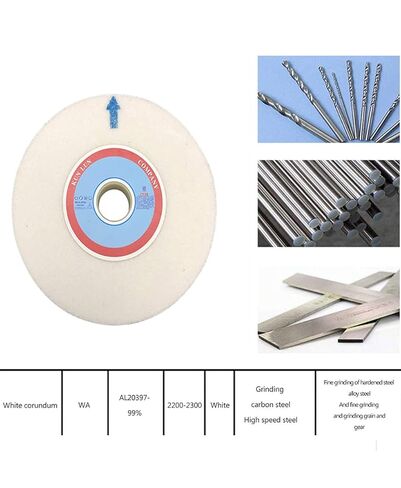 125mm Corundum Bench Grinding Wheel - High-Speed Steel & Tool Steel Sharpening - 12.7mm Hole Diameter, 16mm Thick, 1PC(100 Grit) in Saudi Arabia