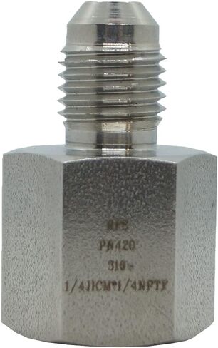 RFS الفولاذ المقاوم للصدأ JIC تركيب أنبوب متوهج، مستقيم، 5/8 "أنبوب OD JIC ذكر × 1/2" NPT أنثى in Kuwait