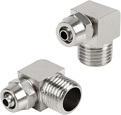 1 قطعة KLL6-01 ، KLL6-02 ، KLL8-02 ، KLL10-02 ، KLL10-03 تركيبات طلاء النيكل والنحاس الخيوط تركيب الكوع موصل هوائي سريع (KLL4-02) in Kuwait