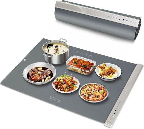 STAGI Food Warming Mat for Buffets & Parties, 7-Temp Electric Warming Tray, Large Silicone Heating Pad with Timer & Child Lock, Portable Hot Plate for Countertop, Chafing Dish Alternative in Saudi Arabia