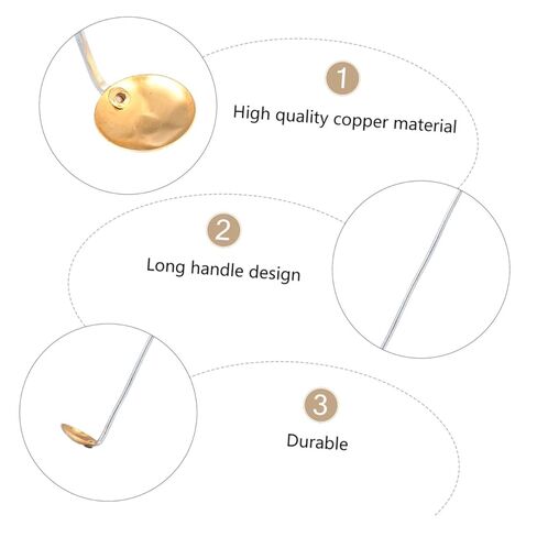 15pcs Copper Chemical Combustion Spoons Laboratory Heating and Sampling Tools Teaching Instrument for Scientific Research and Medical Use in Saudi Arabia