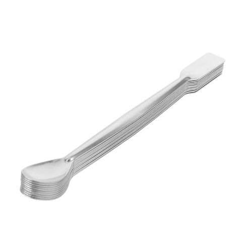 10pcs Stainless Steel Lab Spatulas Double Ended Micro Sampling Spoons for Precise Powder Dosing Mixing and Transferring in Scientific Laboratory Use in Saudi Arabia