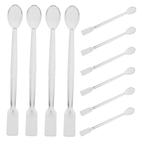 10pcs Stainless Steel Lab Sampling Spoons Double-Ended Micro Measuring Scoops for Precise Powder Dosing Pharmacy and Scientific Laboratory Use in Saudi Arabia