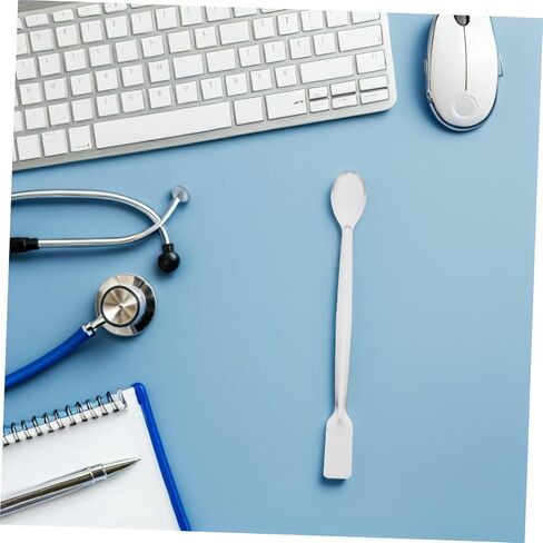 10pcs Stainless Steel Lab Sampling Spoons Double-Ended Micro Measuring Scoops for Precise Powder Dosing Pharmacy and Scientific Laboratory Use in Saudi Arabia