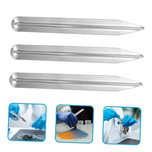 3pcs Stainless Steel Lab Scoop Spatula Curved Pearl Scoop Design for Precise Powder Paste Transferring Mixing Tool for Laboratory and Craft Applications in Saudi Arabia
