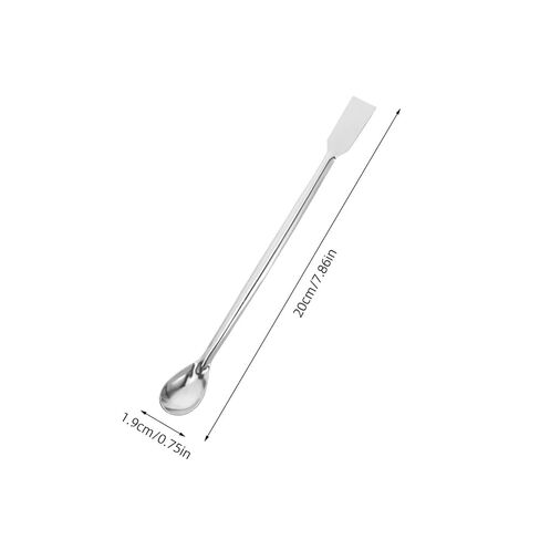 12pcs Stainless Steel Laboratory Sampling Spoons Thickened Square Tip Lab Spatulas for Liquid Sampling Stirring Tools for Lab Classroom and Home Use Portable and Easy to Clean in Saudi Arabia