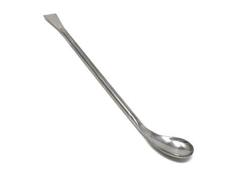 A2Z-SP002 Stainless Steel Double Ended Square & Angled Left Spoon Sampler, Lab Spatula, 7" Length in Saudi Arabia