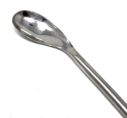 A2Z-SP002 Stainless Steel Double Ended Square & Angled Left Spoon Sampler, Lab Spatula, 7" Length in Saudi Arabia