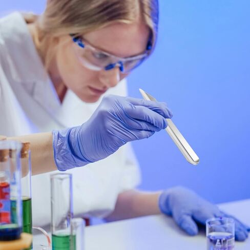 LIFKOME 6 قطع ملعقة مختبر من الفولاذ المقاوم للصدأ مع طرف مدبب مدور للخلط الدقيق وأخذ العينات مغرفة خرز معدنية منحنية للكيمياء والبيولوجيا والبحث العلمي الطبي in Saudi Arabia
