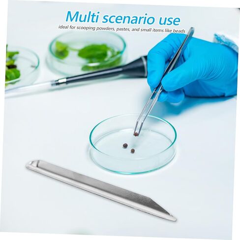 LIFKOME 3pcs Stainless Steel Lab Spatula Curved Pearl Scoop with Pointed Ends for Precise Mixing and Transferring Powders Pastes Jewelry and Laboratory Use in Saudi Arabia