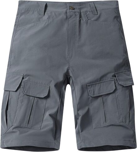 Mens Classic Cargo Stretch Shorts Casual Lightweight with Multi Pockets Outdoor Hiking Work Shorts for Summer Beach in Saudi Arabia