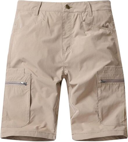 Mens Classic Cargo Stretch Shorts Casual Lightweight with Multi Pockets Outdoor Hiking Work Shorts for Summer Beach in Saudi Arabia