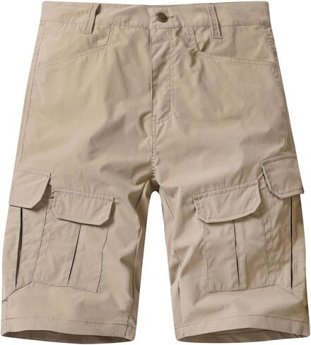 Mens Classic Cargo Stretch Shorts Casual Lightweight with Multi Pockets Outdoor Hiking Work Shorts for Summer Beach in Saudi Arabia