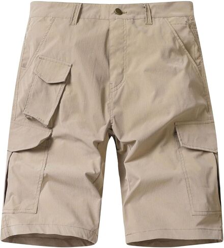Mens Classic Cargo Stretch Shorts Casual Lightweight with Multi Pockets Outdoor Hiking Work Shorts for Summer Beach in Saudi Arabia