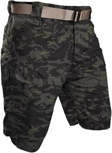 Mens Classic Cargo Stretch Shorts Casual Lightweight with Multi Pockets Outdoor Hiking Work Shorts for Summer Beach in Saudi Arabia