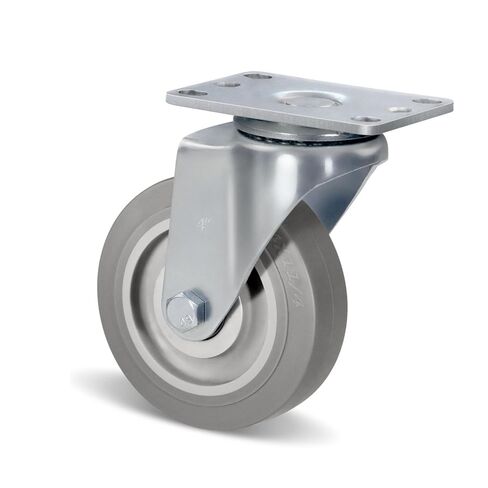 مجموعة عجلات مقاس 4 بوصات مكونة من 4 عجلات دوارة شديدة التحمل مع دوارة بوزن 1200 رطل، وعجلة مطاطية صامتة وعجلات صناعية لعربة الأثاث ومنضدة عمل - 4 دوارة in Kuwait