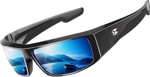 نظارات شمسية Suoso Polarized Fishing للرجال: نظارات شمسية للنساء للحماية من الأشعة فوق البنفسجية 400 تلتف حول الرياضة لقيادة الجولف وركوب الدراجات in Kuwait