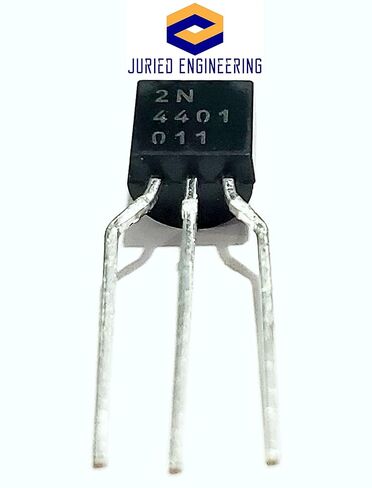 ON Semiconductor/Fairchild 2N4401 ثنائي القطب (BJT) ترانزستور فردي، NPN، 40 فولت، 250 ميجا هرتز، 625 ميجاوات، 600 مللي أمبير، 100 hFE (حزمة من 25) in Saudi Arabia
