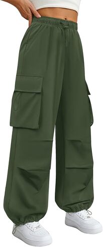 COPYLEAF المظلة السراويل البضائع النساء مرونة الخصر سريعة الجافة خفيفة الوزن فضفاض سراويل للتسلق مع جيوب مقاومة للماء in Kuwait