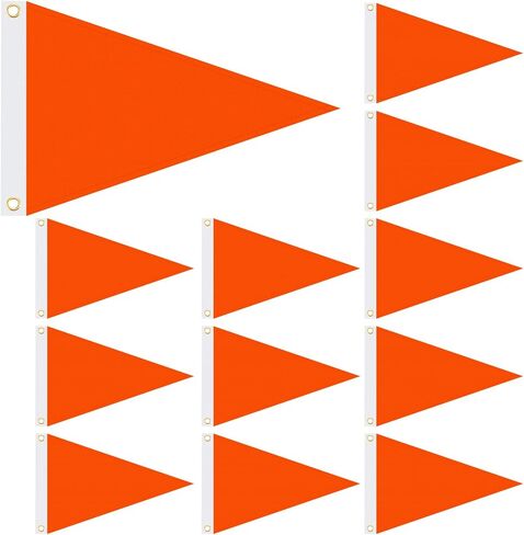 Oudain 12 Pcs Nylon Pennant Flags Blank Flags Pennant Flags 12 x 18 Inch Flag Pennant for Outdoor in Saudi Arabia