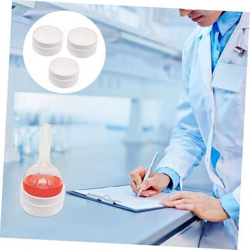 Cabilock 3 Pcs 90mm Round Bottom Flask Holder Rubber Flask Stands for Laboratory Use Rest Ring Seat for Educational Equipment in Saudi Arabia