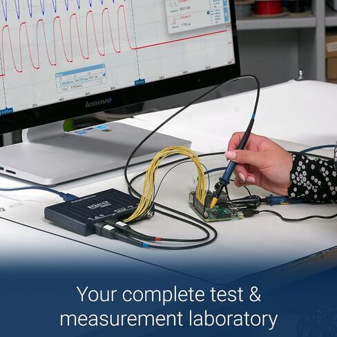 Pico Technology PicoScope 2205A راسم الذبذبات ذو الإشارة المختلطة بقناتين، عرض النطاق الترددي MSO 25 ميجاهرتز، معدل العينة 500 MS/s، جهاز كمبيوتر USB محمول مع مجسات، ملحقات، برنامج PS7 in Kuwait