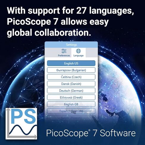 Pico Technology PicoScope 2205A راسم الذبذبات ذو الإشارة المختلطة بقناتين، عرض النطاق الترددي MSO 25 ميجاهرتز، معدل العينة 500 MS/s، جهاز كمبيوتر USB محمول مع مجسات، ملحقات، برنامج PS7 in Kuwait