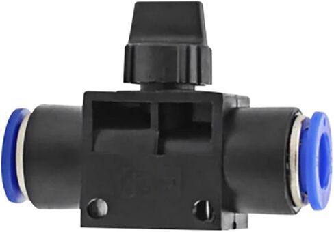 10 قطعة تركيب هوائي HVFF4 HVFF6 HVFF8 10 12 منظم ضغط الأنابيب خنق صمام ضاغط الملحقات صمام اليد التبديل (HVFF8) in Kuwait