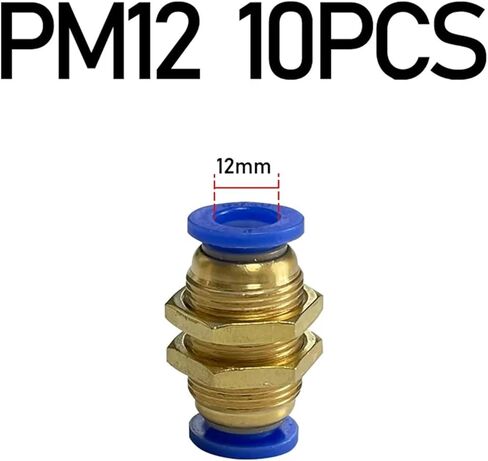 10 قطعة PM4 PM6 PM8 PM10 هوائي سريع منظم ضغط سريع الأنابيب خنق صمام ضاغط الملحقات تركيب هوائي (PM12) in Kuwait
