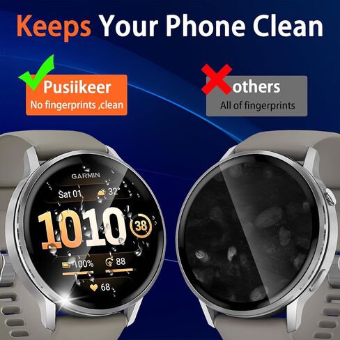 (6 Pack) for Garmin Forerunner 970 Smart Watch Screen Protector + (2 Pack) Silicone Anti-dust Plugs TPU HD Clear Protective Film in Kuwait