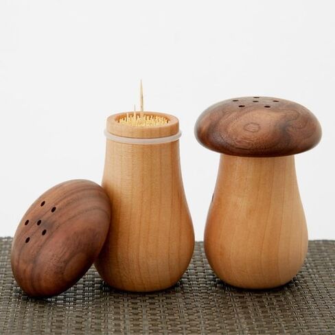 Mushroom Household Wooden Cute Mushroom Toothpick Jar Table Decoration in Saudi Arabia