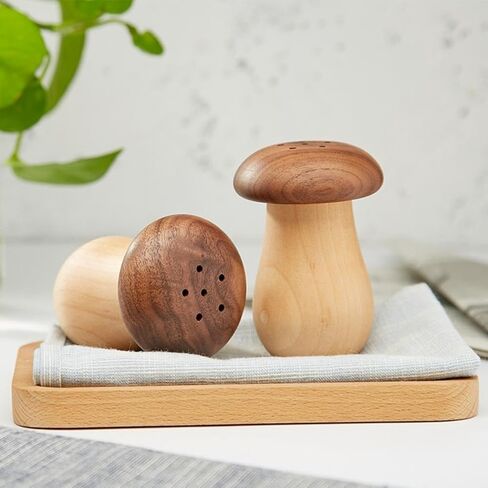 Mushroom Household Wooden Cute Mushroom Toothpick Jar Table Decoration in Saudi Arabia