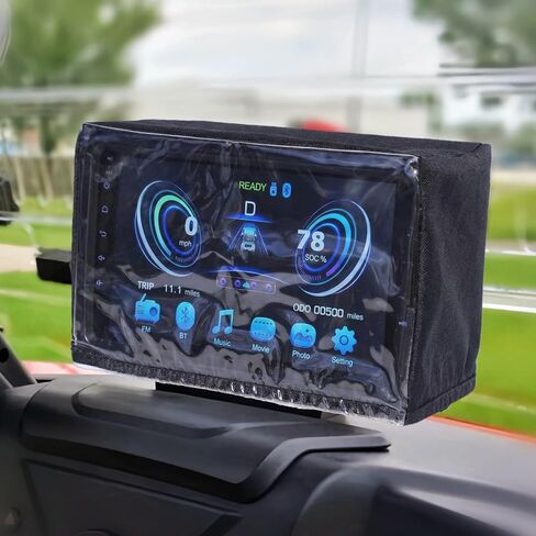 غطاء شاشة لمس مقاوم للماء من Woho مع فتحة مرنة لعربة الجولف Ev & Denago، وملحقات عربة الجولف Ev للحماية من الشمس، وأجزاء عربة الجولف مقاومة للرياح والغبار (أسود، 11 بوصة × 5 بوصة × 7 بوصة) in Kuwait