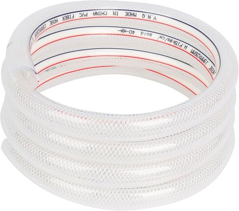 الولايات المتحدة الصلبة 3/4 "معرف × 1" OD 10 قدم خرطوم PVC شفاف مضفر عالي الضغط in Saudi Arabia