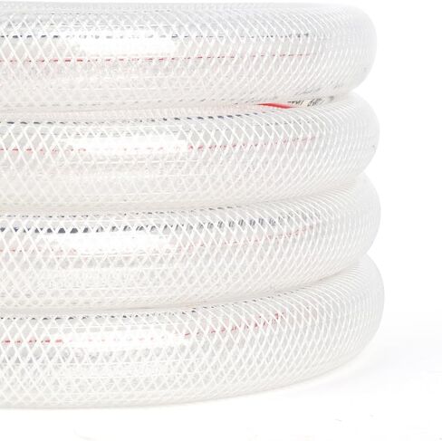 الولايات المتحدة الصلبة 3/4 "معرف × 1" OD 10 قدم خرطوم PVC شفاف مضفر عالي الضغط in Saudi Arabia