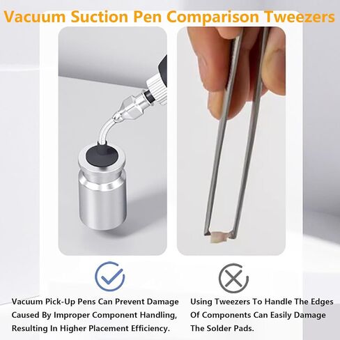 Electric Vacuum Suction Pen, Portable Suction Cup Set, Vacuum Pickup Tool for Electronic Component Assembly and Chip Repair, Rechargeable, Antistatic in Saudi Arabia