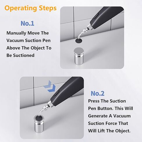 Electric Vacuum Suction Pen, Portable Suction Cup Set, Vacuum Pickup Tool for Electronic Component Assembly and Chip Repair, Rechargeable, Antistatic in Saudi Arabia
